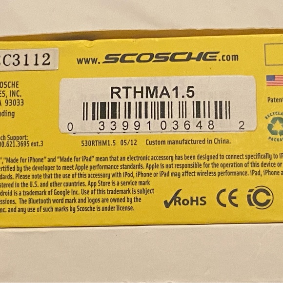 New Scosche RhythmPulse Heart Rate Monitor with Music Control RTHMA1.5 Yellow - Picture 13 of 14